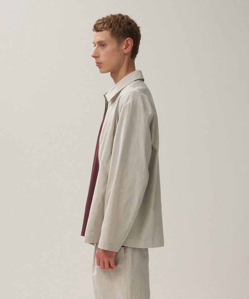 STRETCH NYLON LINEN | ZIP-UP JACKET