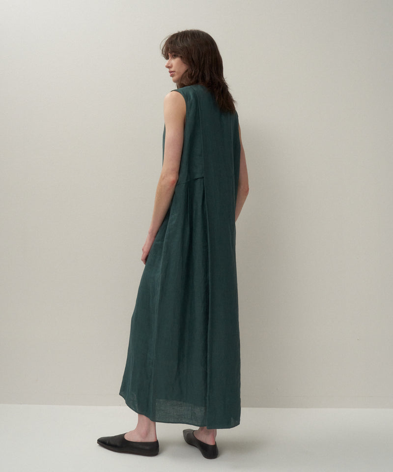 NATURAL DYED LINEN LAWN | TUCKED DRESS