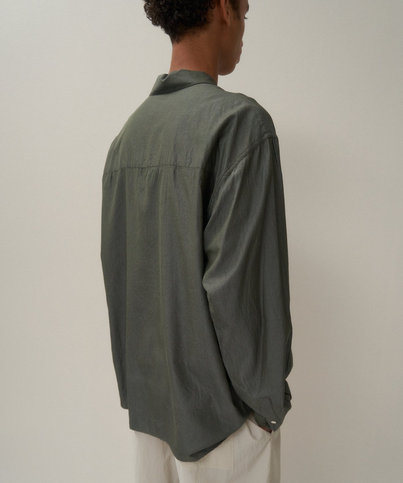 SHORT FIBER SILK | WASHED SHIRT – ATON | エイトン
