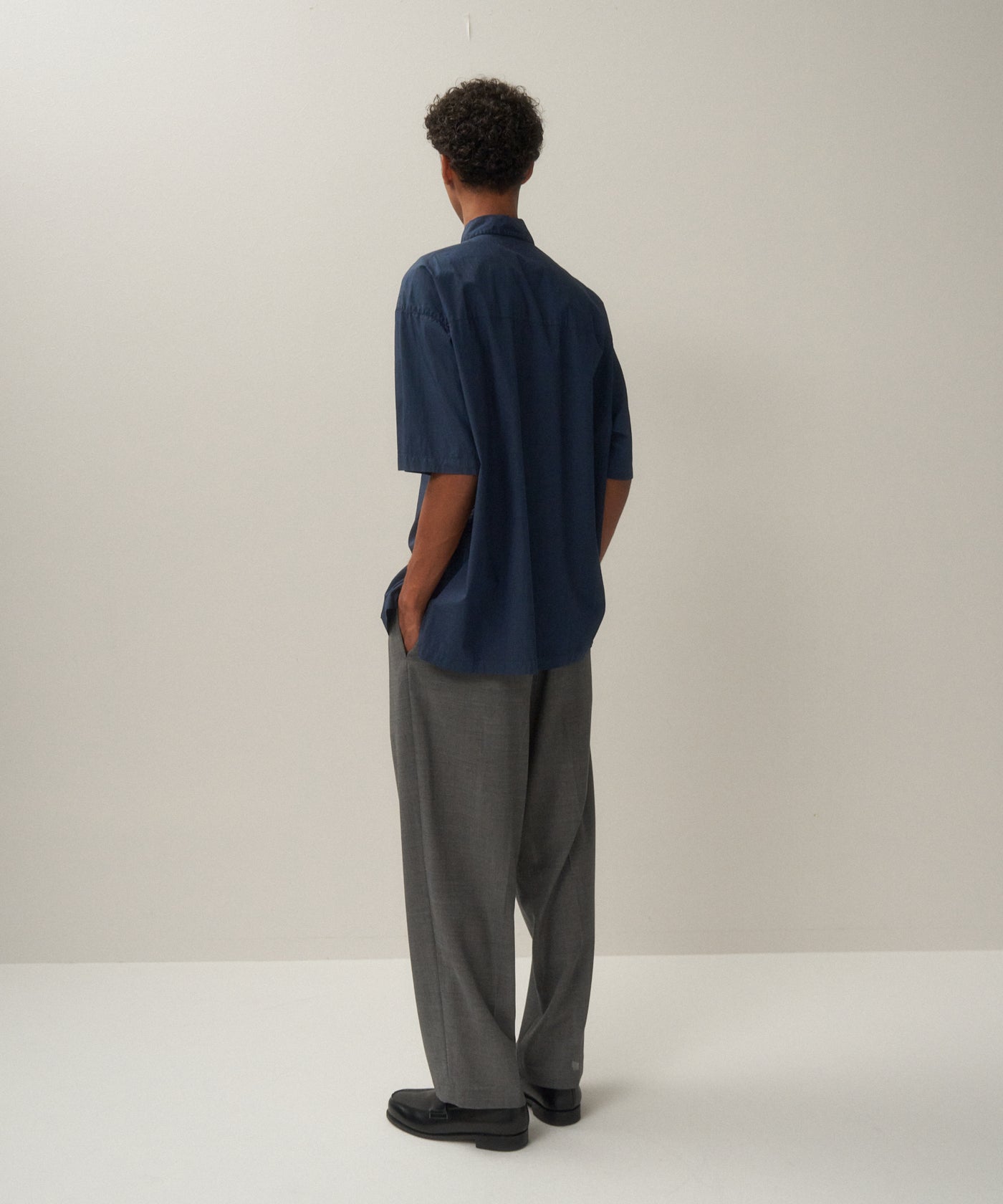 COTTON LAWN | OVERSIZED SHORT SLEEVE SHIRT – ATON | エイトン