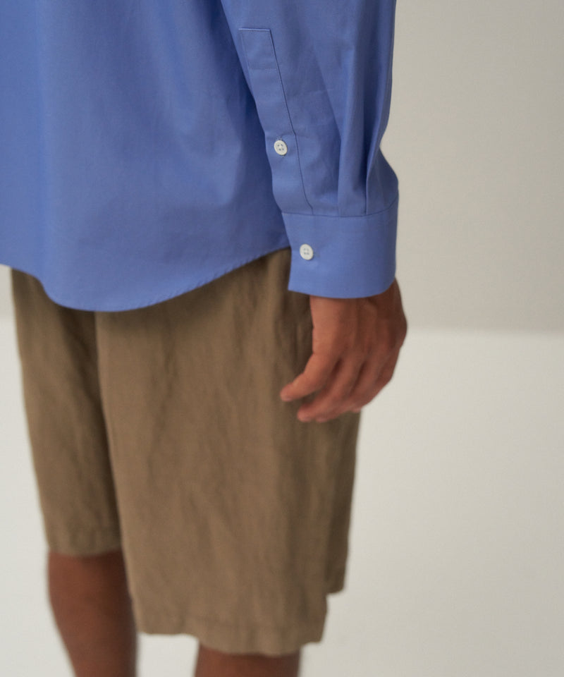 COTTON LINEN VOILE | TWO TUCKED  EASY SHORTS