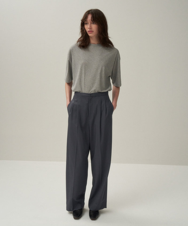 TECHNO WOOL TWILL | EASY TUCKED PANTS