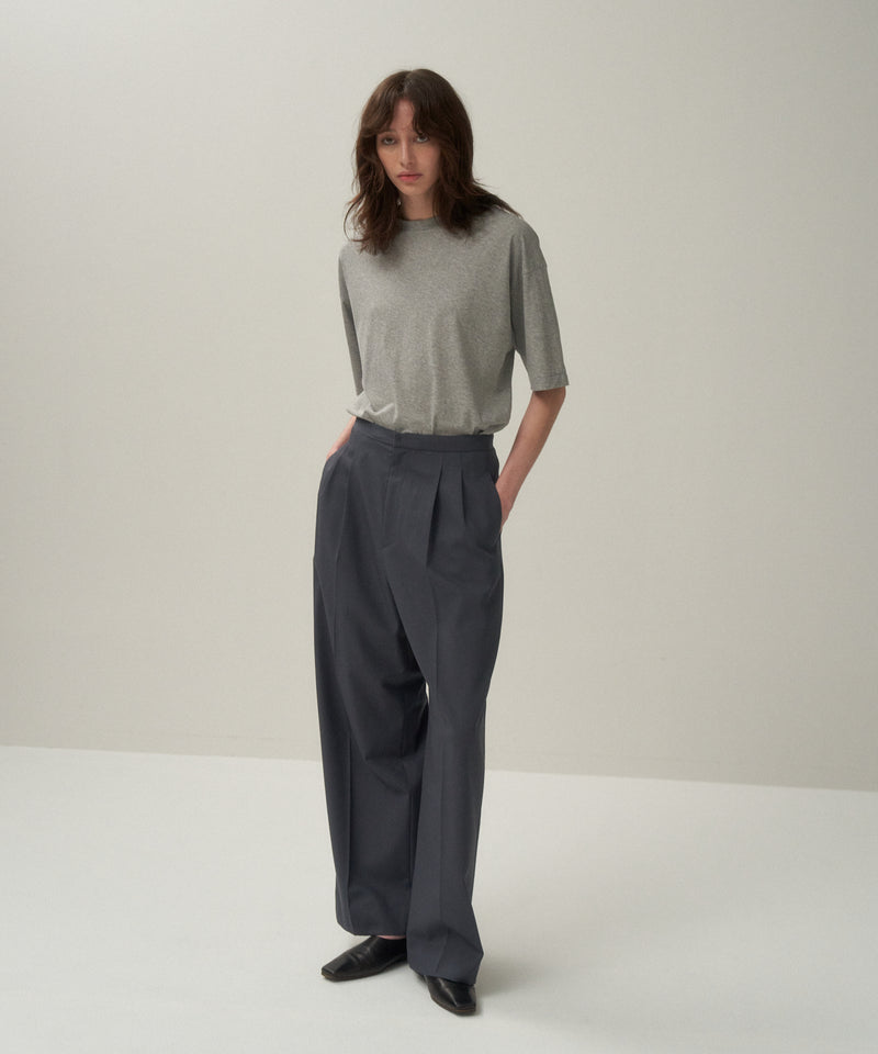 TECHNO WOOL TWILL | EASY TUCKED PANTS