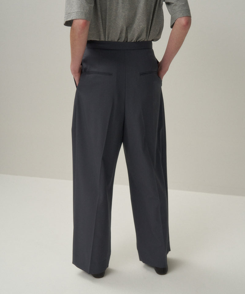 TECHNO WOOL TWILL | EASY TUCKED PANTS