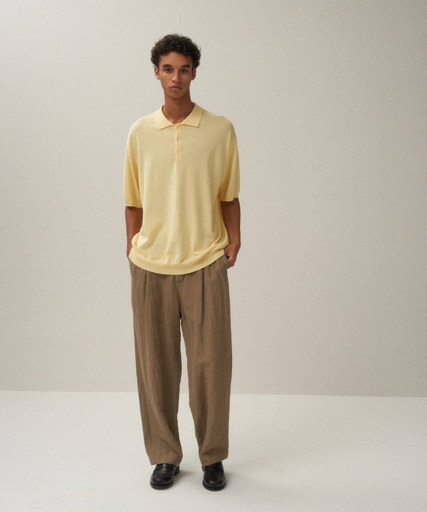 COTTON LINEN VOILE | TWO TUCKED EASY PANTS – ATON | エイトン COTTON LINEN VOILE | TWO TUCKED EASY PANTS – ATON | エイトン