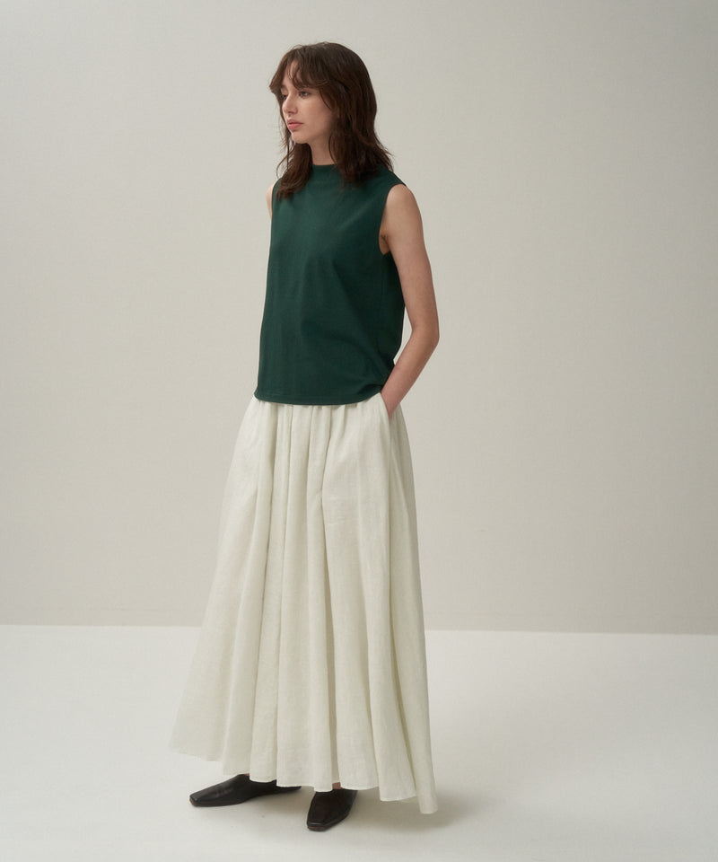 NATURAL DYED LINEN LAWN | GATHERD SKIRT