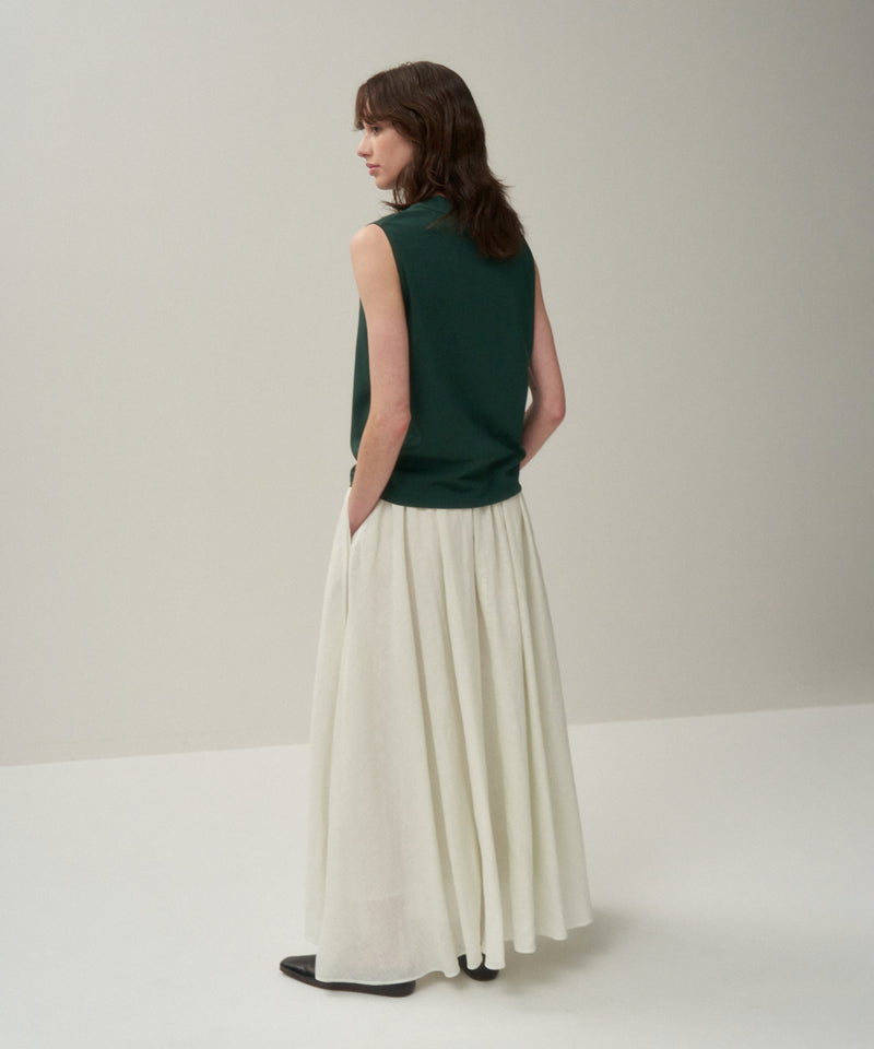 NATURAL DYED LINEN LAWN | GATHERD SKIRT