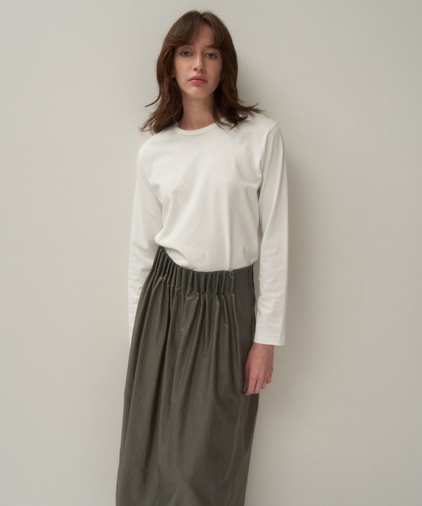 ATON ウールロングTシャツ ROYAL WOOL JERSEY | LOOSE FIT LONG SLEEVE T-SHIRT – ATON | エイトン