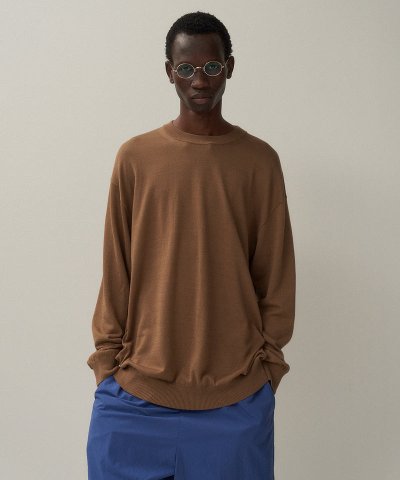 NUBACK SILK COTTON | CREWNECK SWEATER