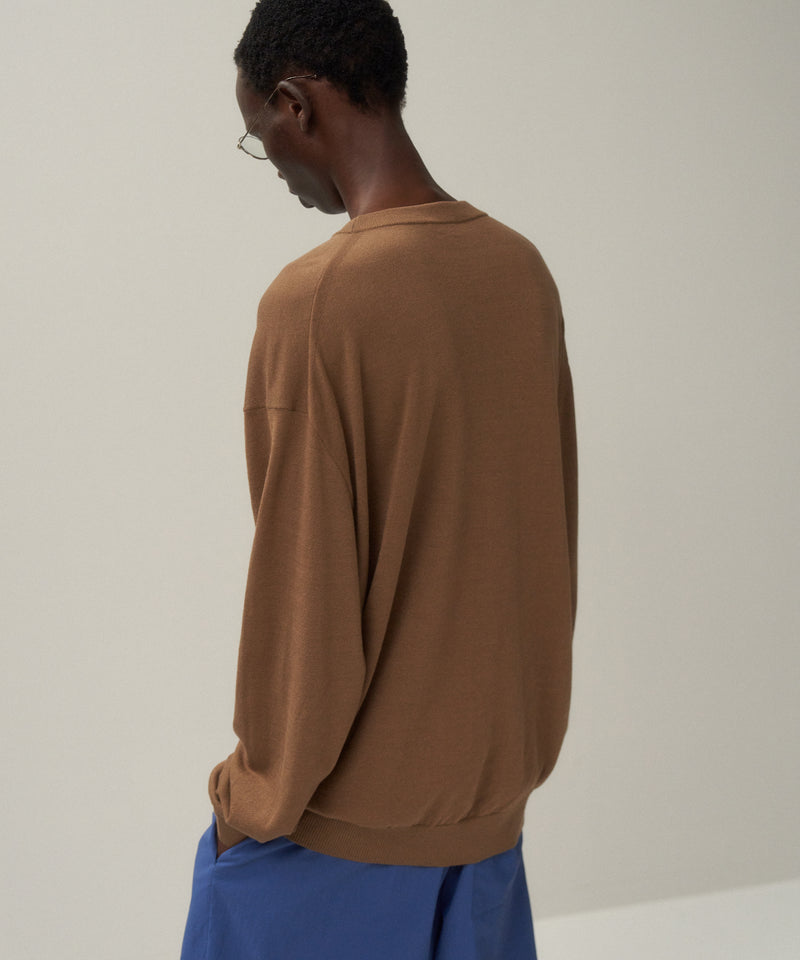 NUBACK SILK COTTON | CREWNECK SWEATER