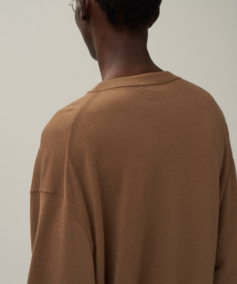 NUBACK SILK COTTON | CREWNECK SWEATER