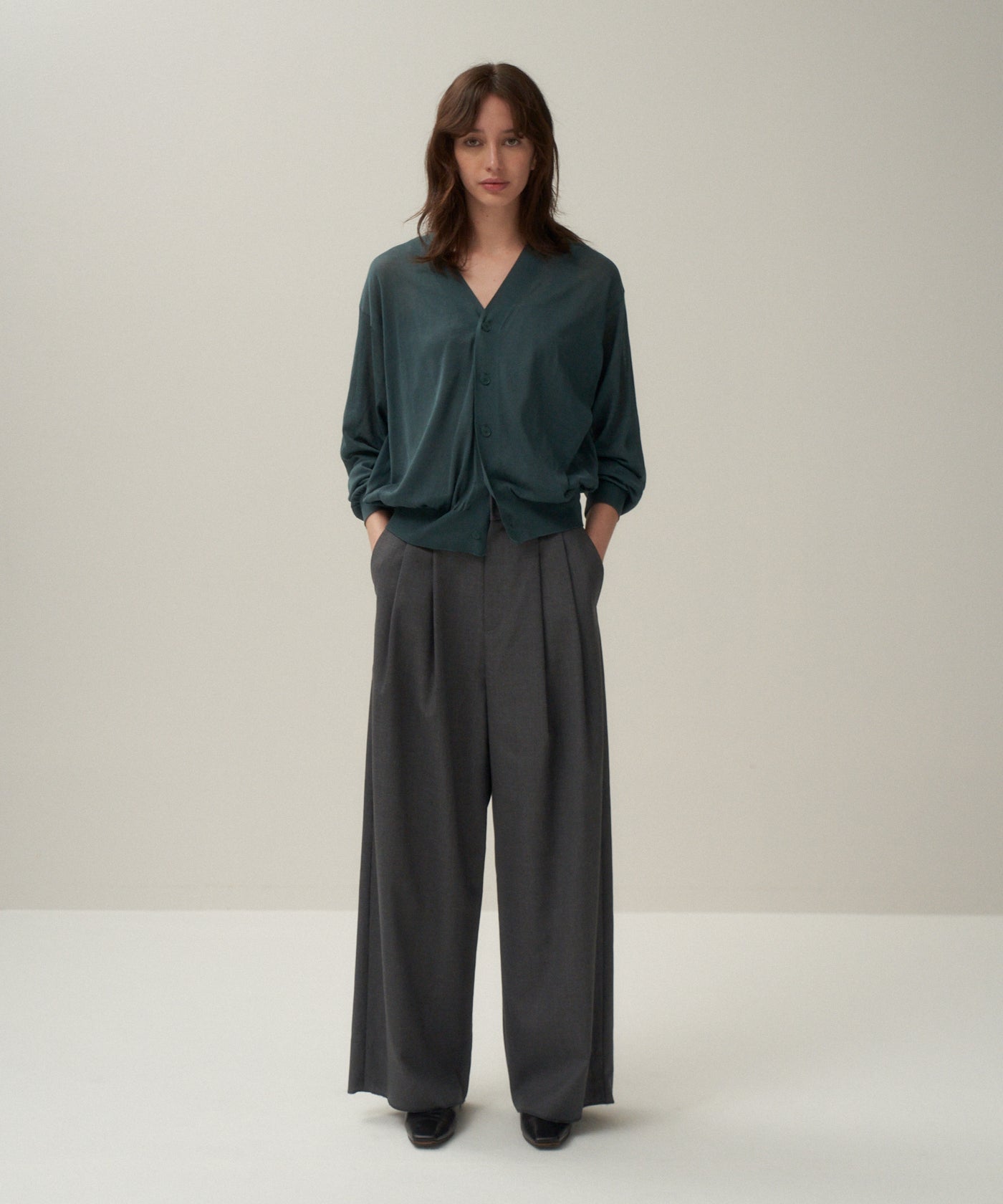 WOOL TROPICAL | WIDE EASY PANTS – ATON | エイトン