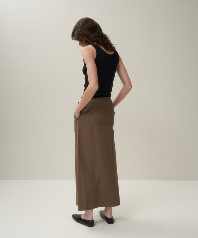 SILK LINEN SHANTUNG | WRAPPED SKIRT