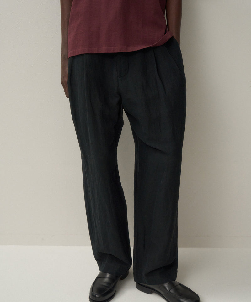 COTTON LINEN VOILE | TWO TUCKED EASY PANTS