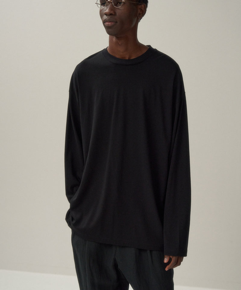 ROYAL WOOL JERSEY | OVERSIZED L/S T-SHIRT