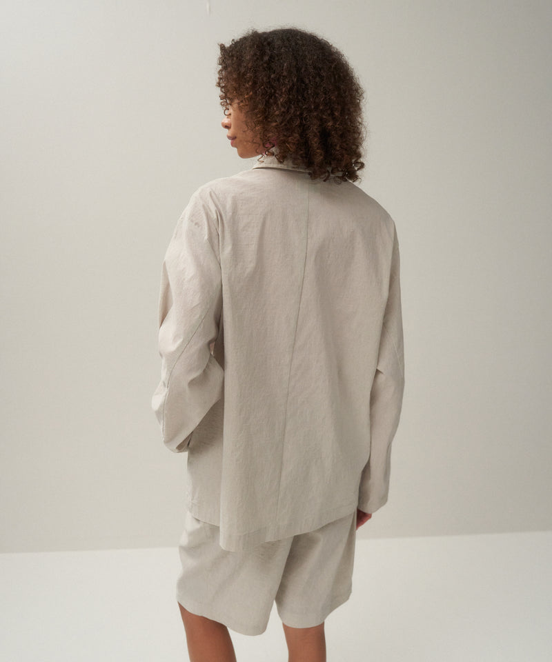 STRETCH NYLON LINEN | ZIP-UP JACKET