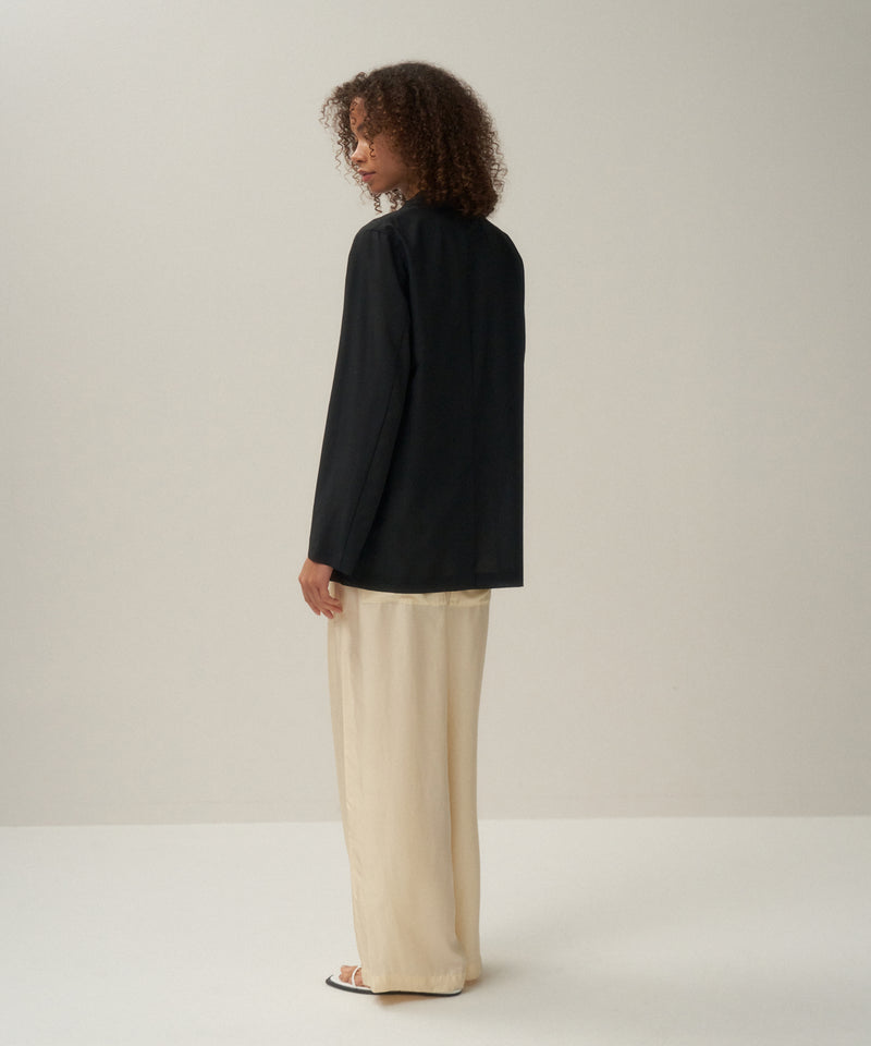 NATURAL DYED SILK TWILL | EASY WIDE PANTS