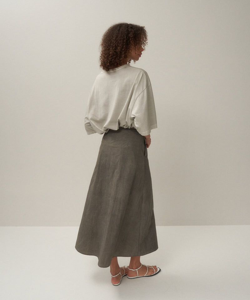 KYOTO SUMI NYLON | WRAPPED SKIRT