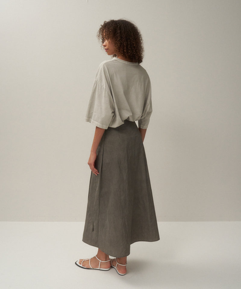 KYOTO SUMI NYLON | WRAPPED SKIRT