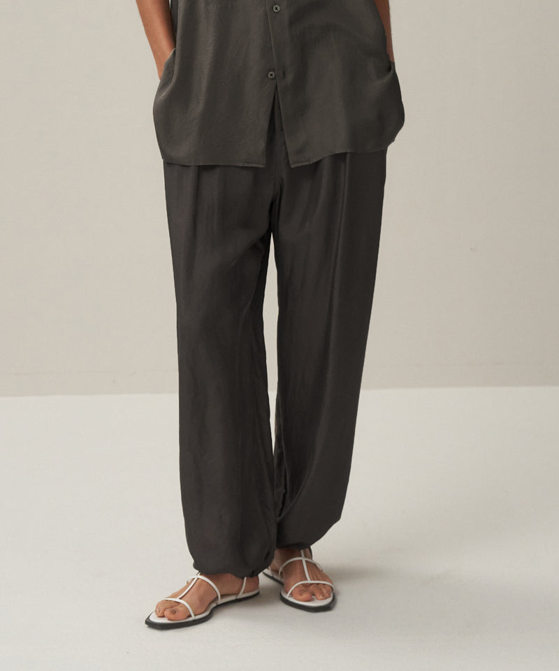 TRAVEL SILK TWILL | WIDE PANTS