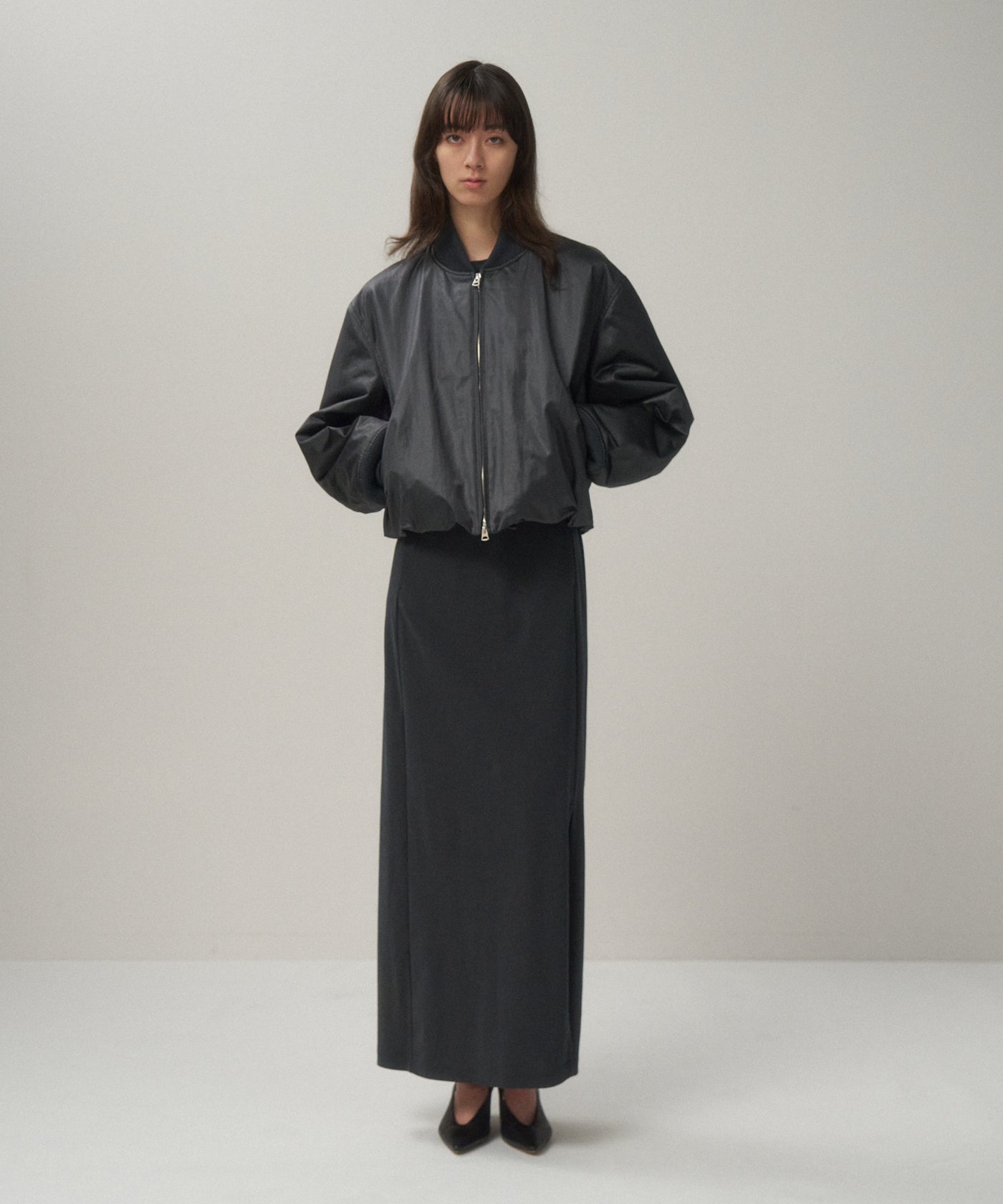 ラインヴァンド LEINWANDE Nylon Cropped Jacket ラインヴァンド LEINWANDE Nylon Cropped Jacket LEINWANDE