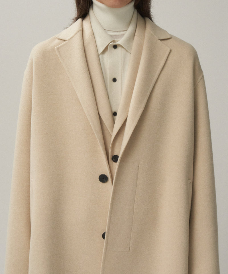 MERINO DOUBLE MELTON | CHESTER FIELD COAT