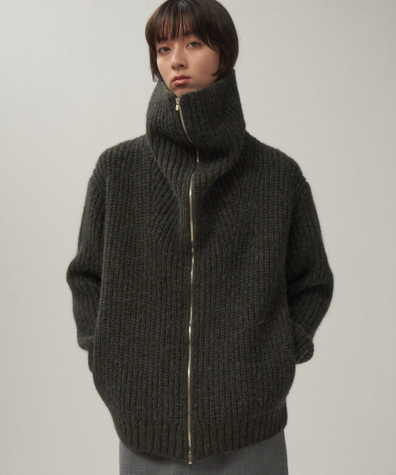 WOOL CASHMERE ALPACA | ZIPPER CARDIGAN