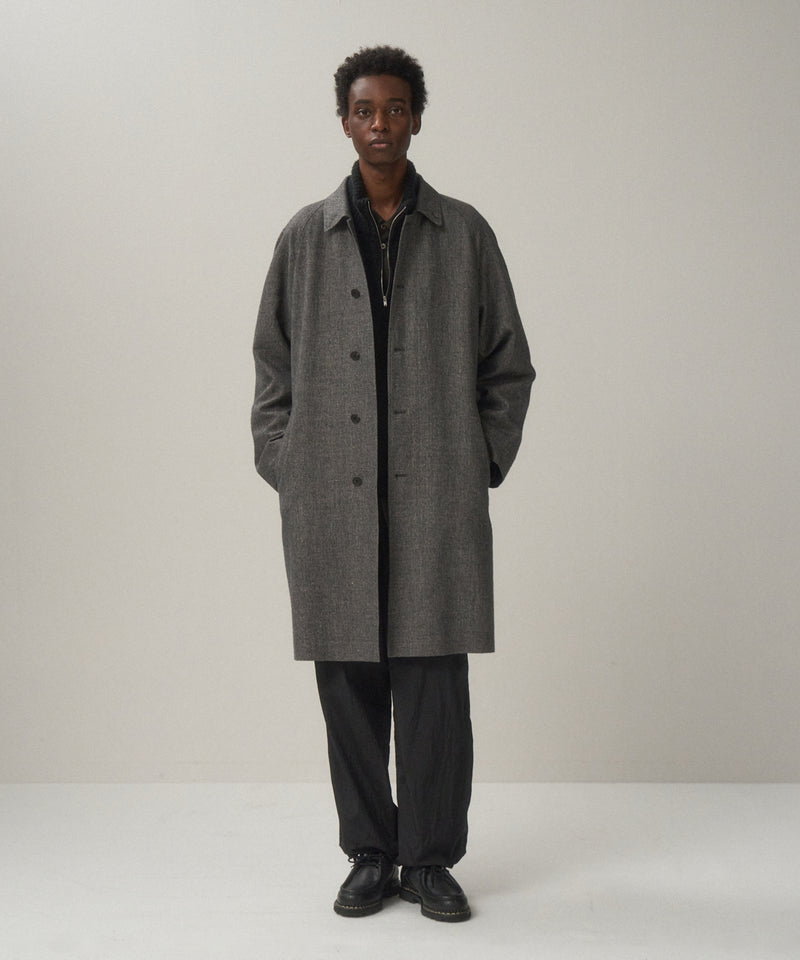 LINEN WOOL TWILL | BALMACAAN COAT