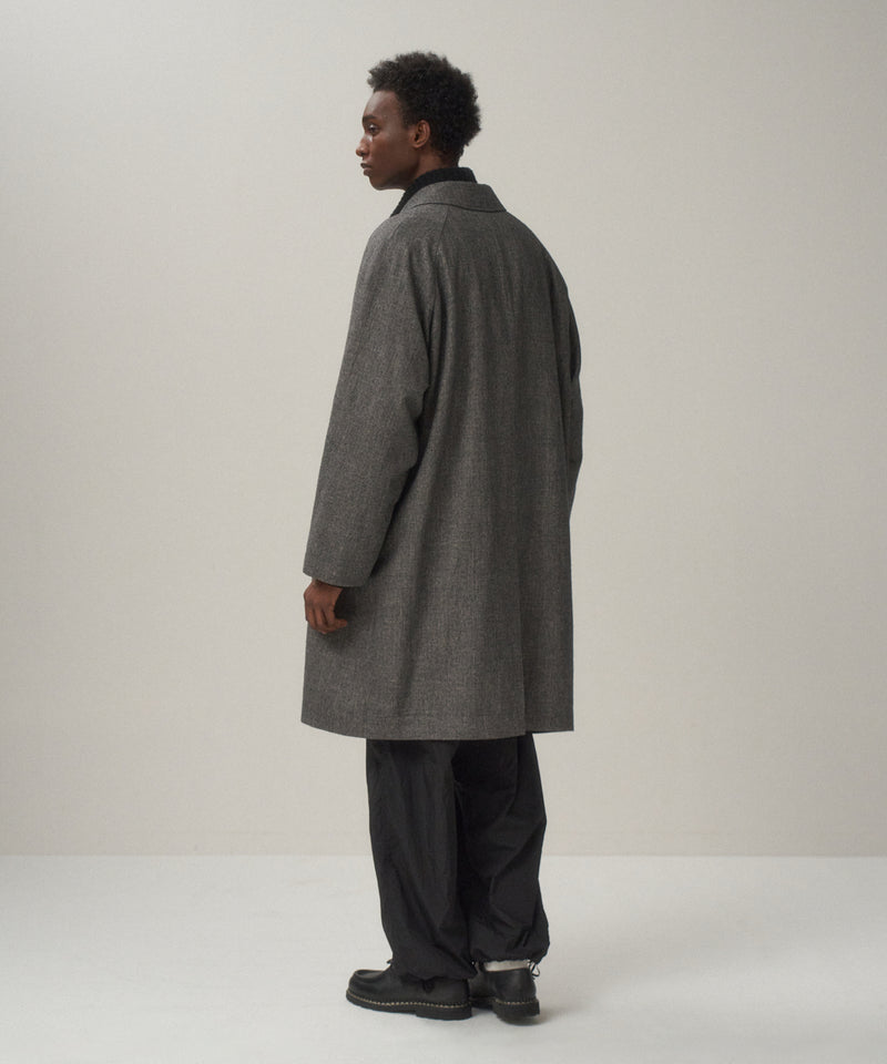 LINEN WOOL TWILL | BALMACAAN COAT
