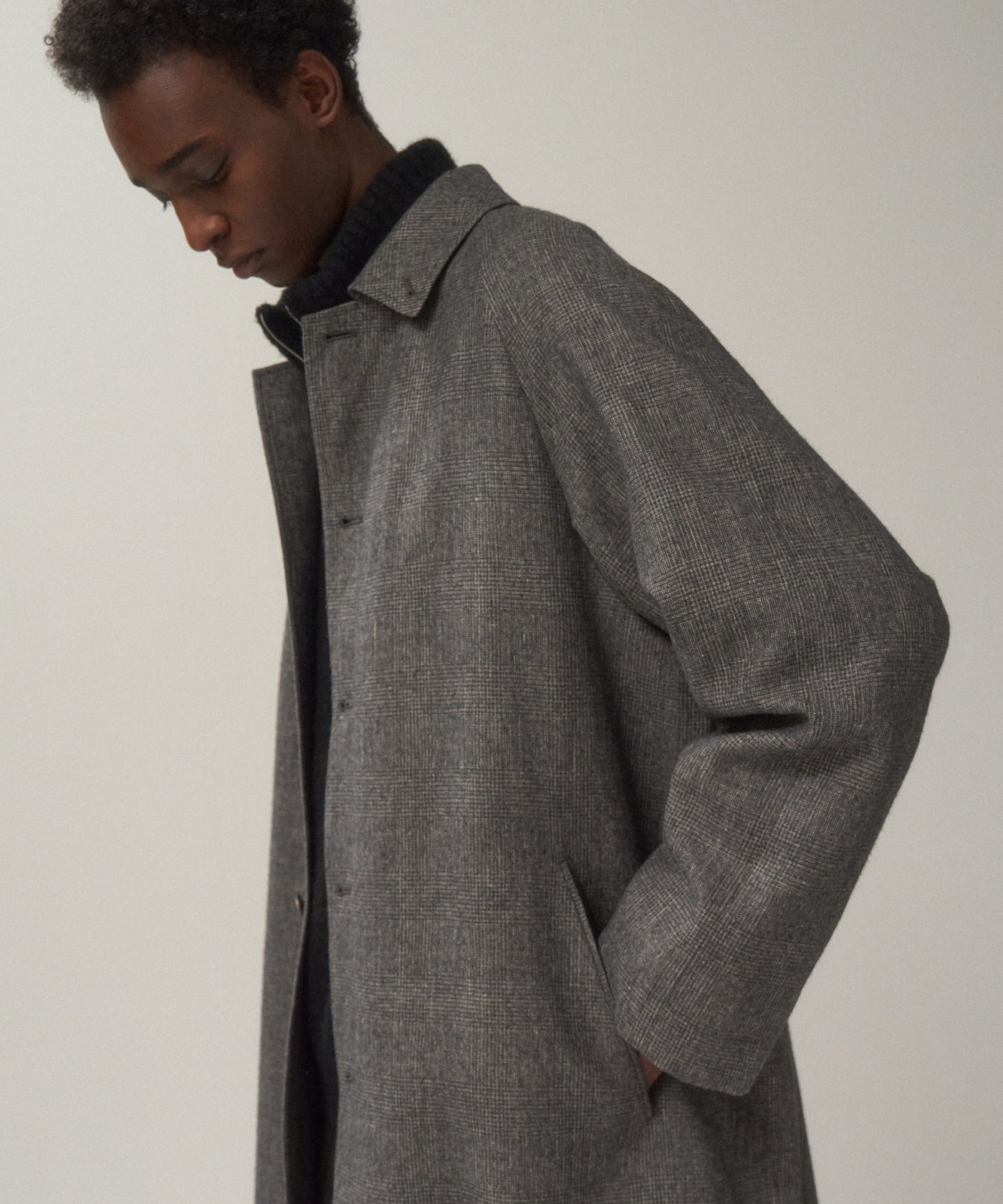 LINEN WOOL TWILL | BALMACAAN COAT – ATON | エイトン