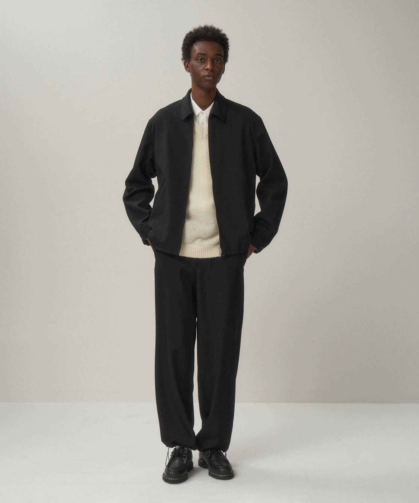 エイトン　ATON ウールモール　ベスト　ブラック 38 最終価格 楽天市場】[SALE] ATON エイトン オーバーサイズ テクノコットン