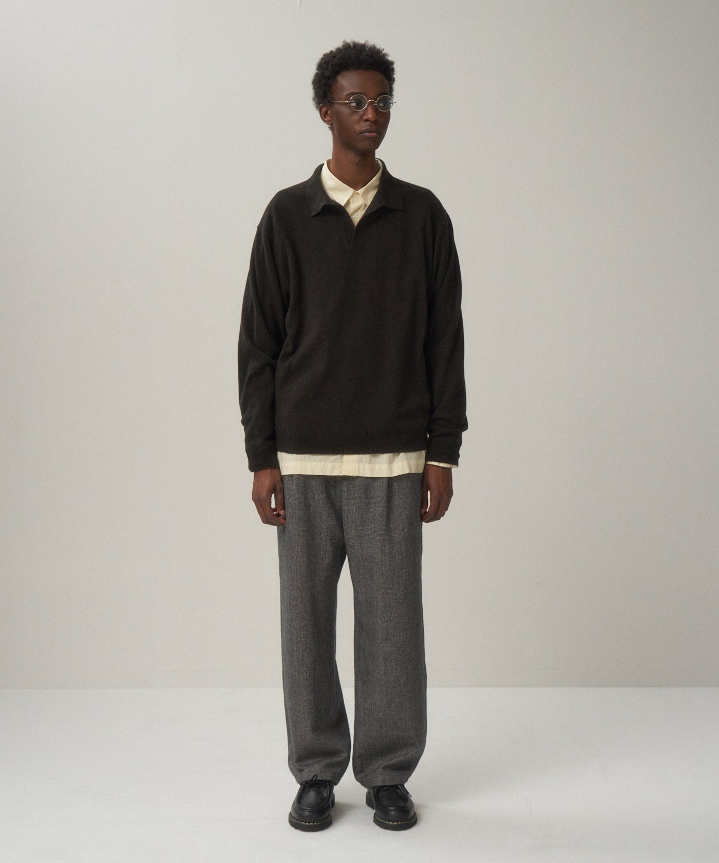 トップス ATON LINEN WOOL TOP | POLO SWEATER 02/S ATON LINEN WOOL TOP | POLO SWEATER 02/S