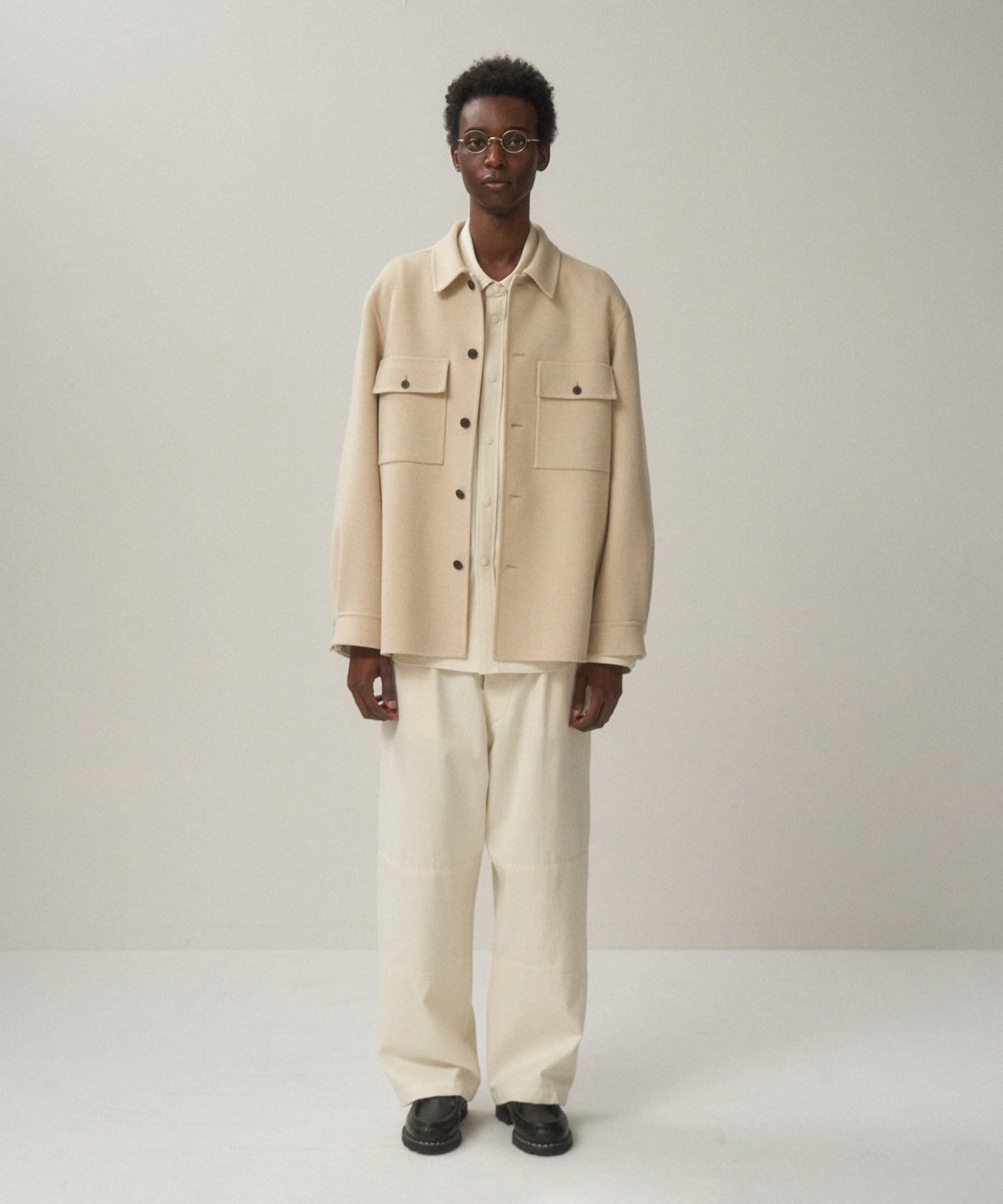 MERINO DOUBLE MELTON | CPO JACKET – ATON | エイトン