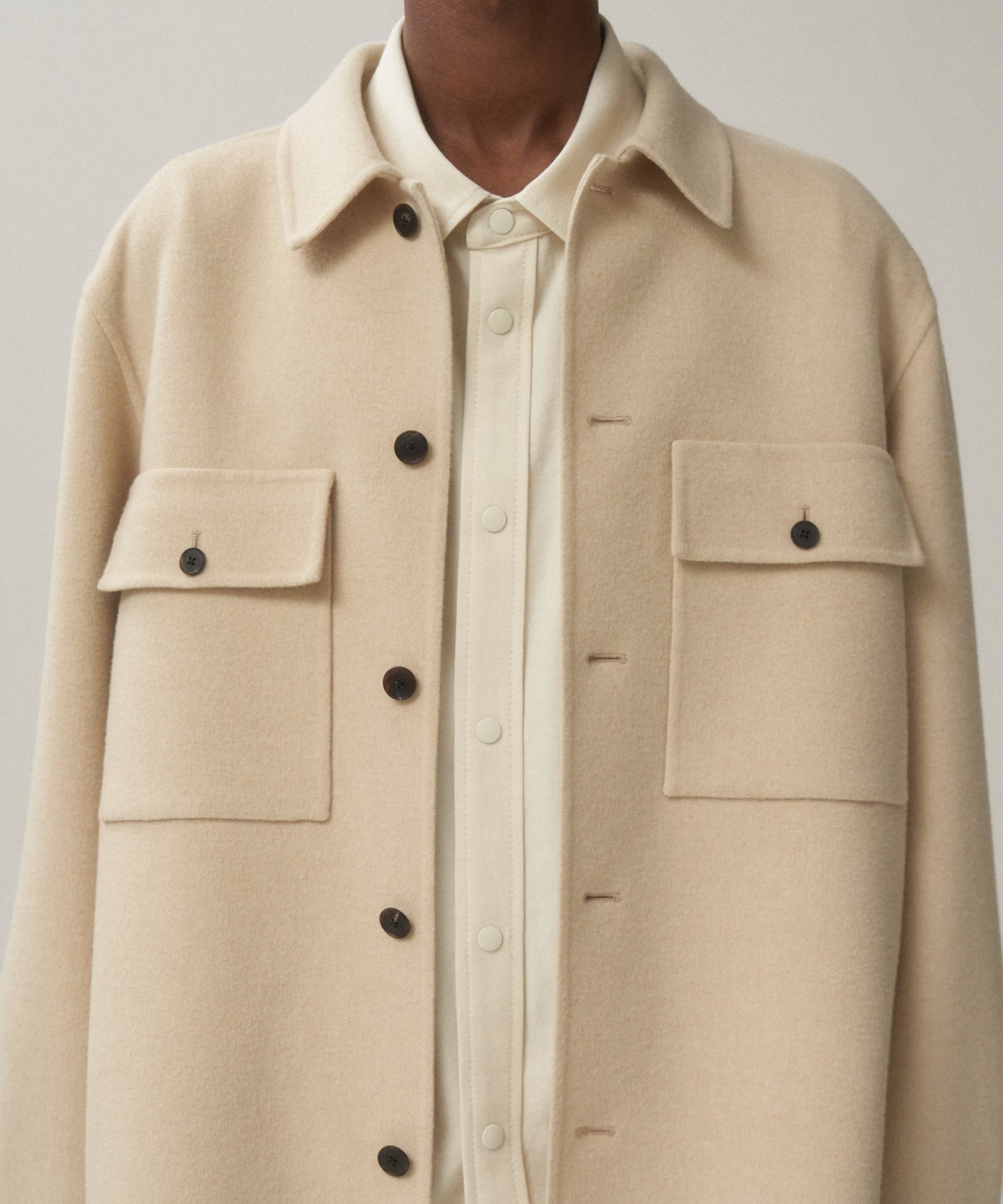 MERINO DOUBLE MELTON | CPO JACKET – ATON | エイトン