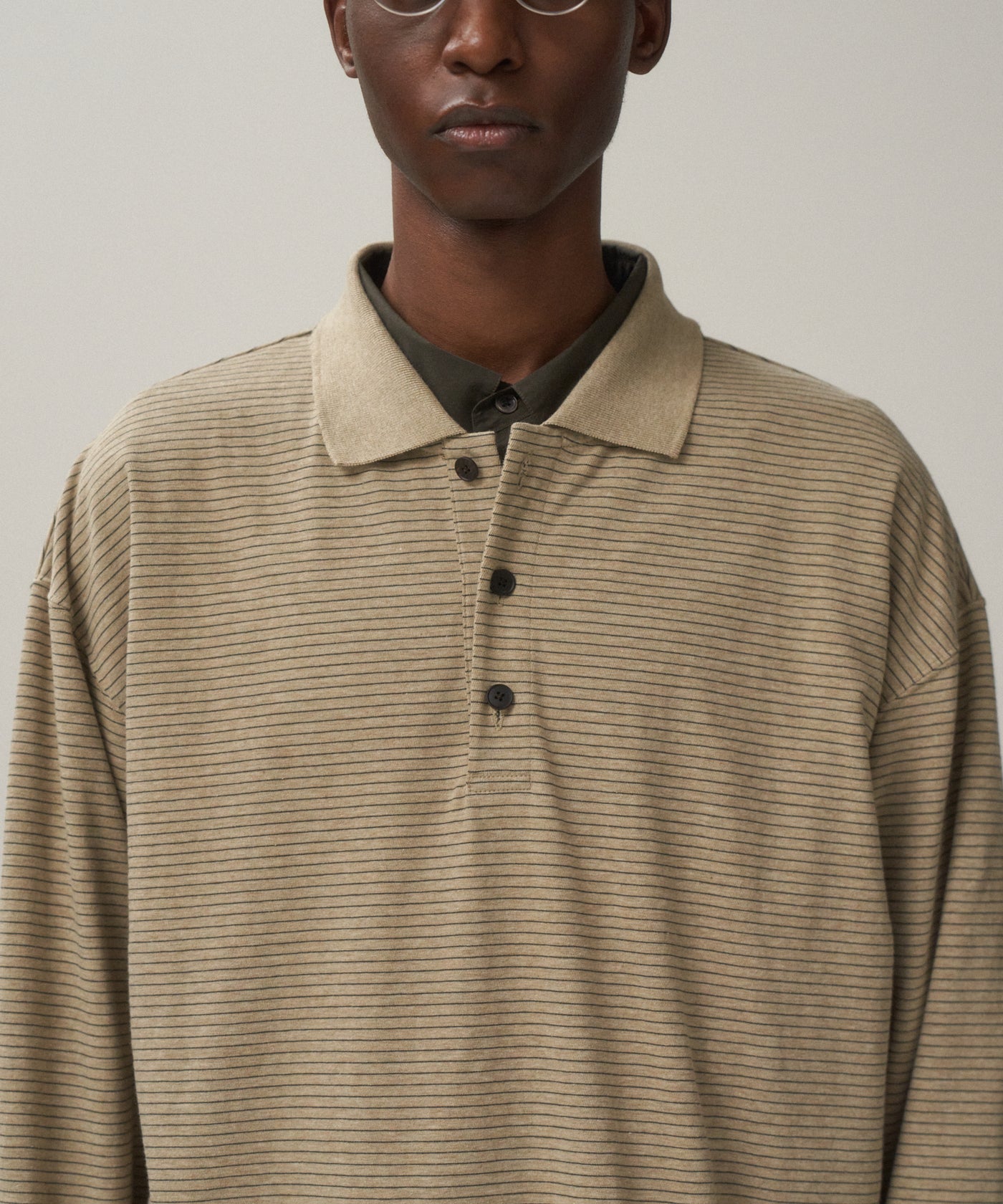 k*k様 ATON SUVIN DOUBLE JERSEY POLO JERSE ATON -SUVIN DOUBLE JERSEY | POLO JERSEY- :BLACK