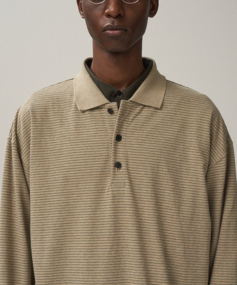 <極美品>今期SS ATON SUVIN DOUBLE POLO JERSEY SUVIN DOUBLE JERSEY | LONG SLEEVE POLO SHIRT – ATON | エイトン