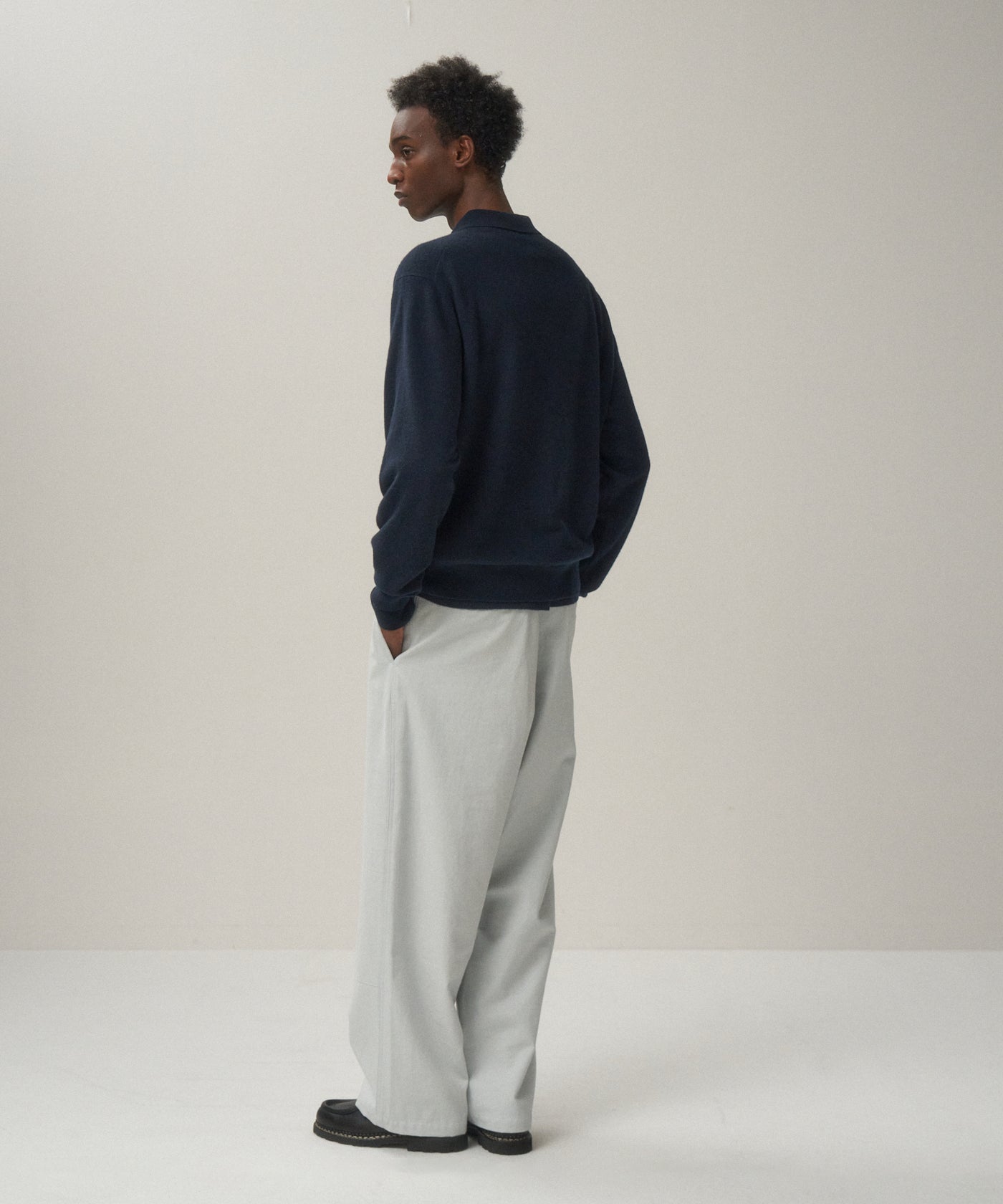 BABY CASHMERE | POLO SWEATER – ATON | エイトン