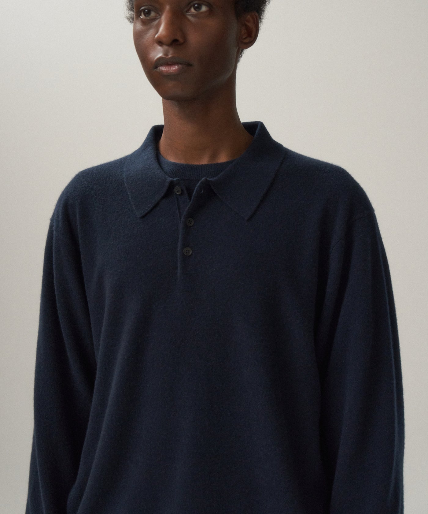 BABY CASHMERE | POLO SWEATER – ATON | エイトン