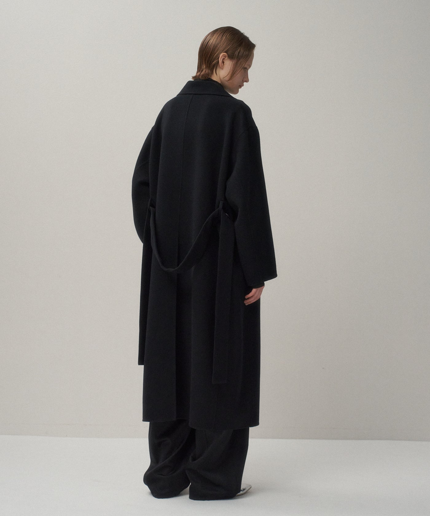 MERINO DOUBLE MELTON | GOWN COAT – ATON | エイトン