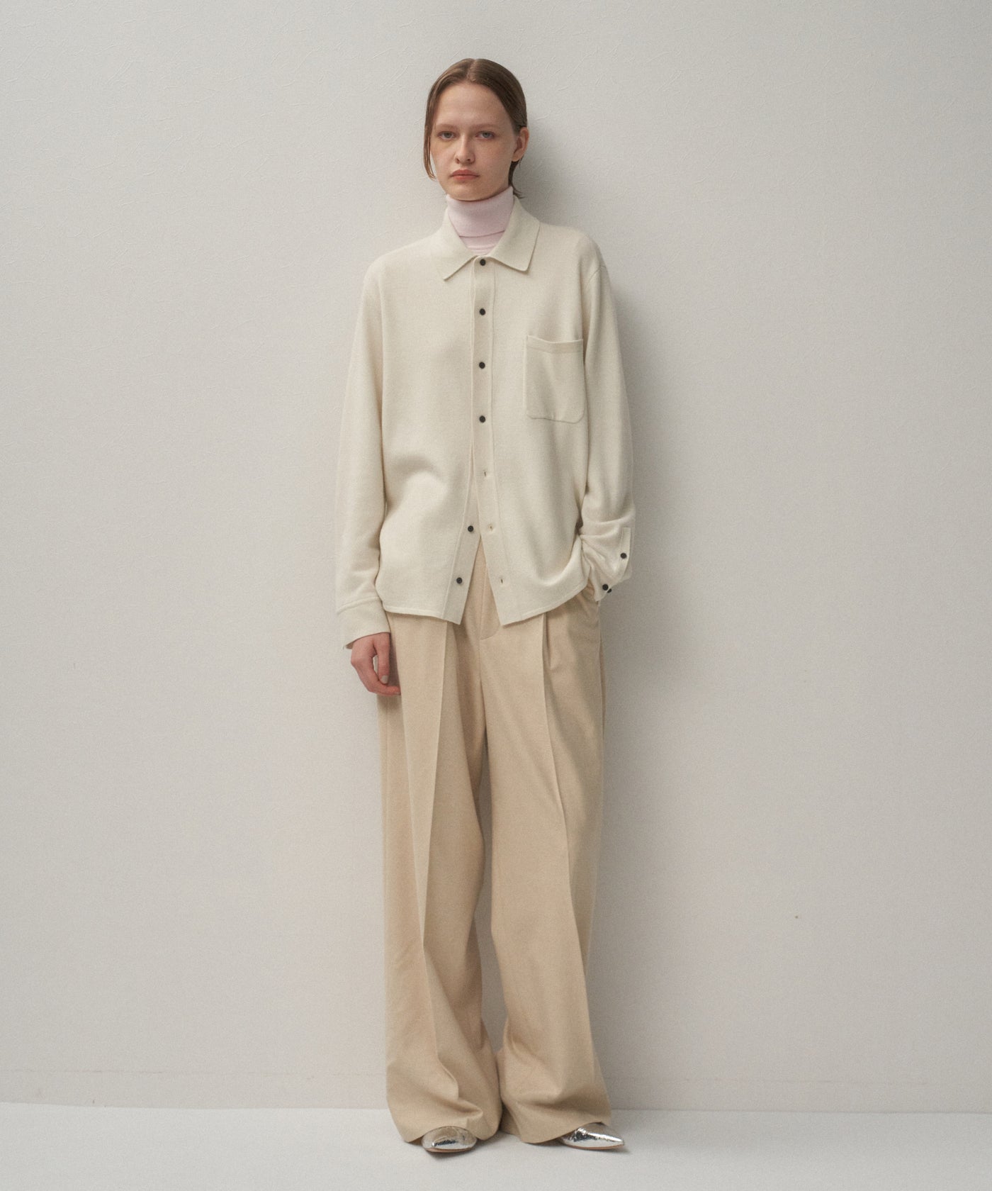 MERINO COLLEGE KNIT | KNIT SHIRT – ATON | エイトン