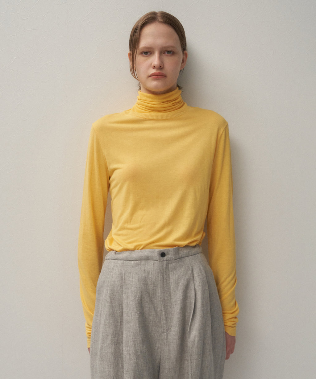 ATON Tシャツ COMOLI AURALEE YOKE stein URU MODAL SILK JERSEY | TURTLENECK – ATON | エイトン