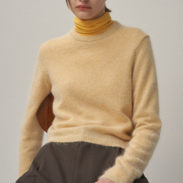 SILK ALPACA | CREWNECK SWEATER – ATON | エイトン