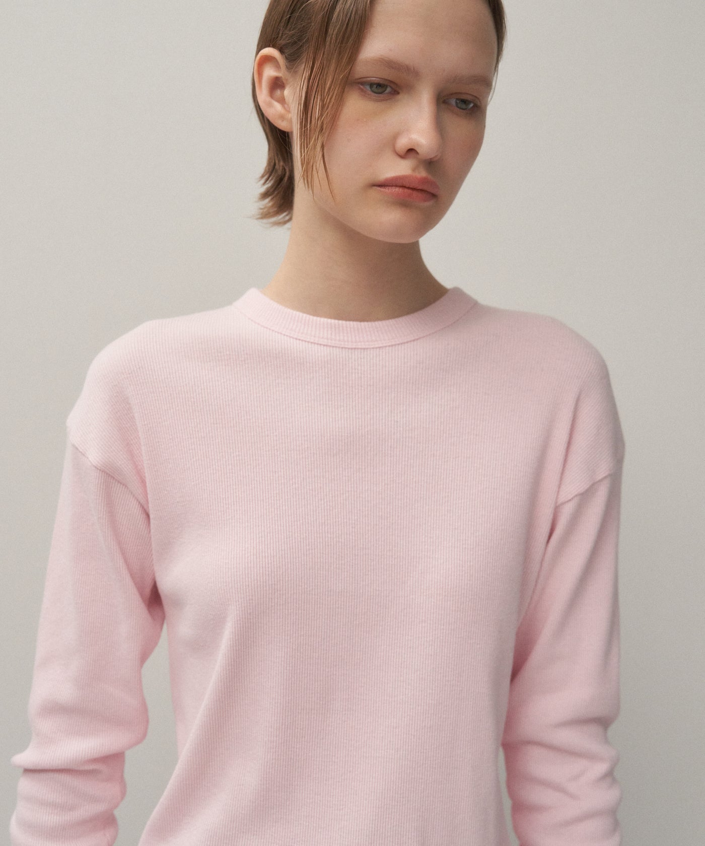 RECYCLE SUVIN RIB | L0NG SLEEVE T-SHIRT – ATON | エイトン