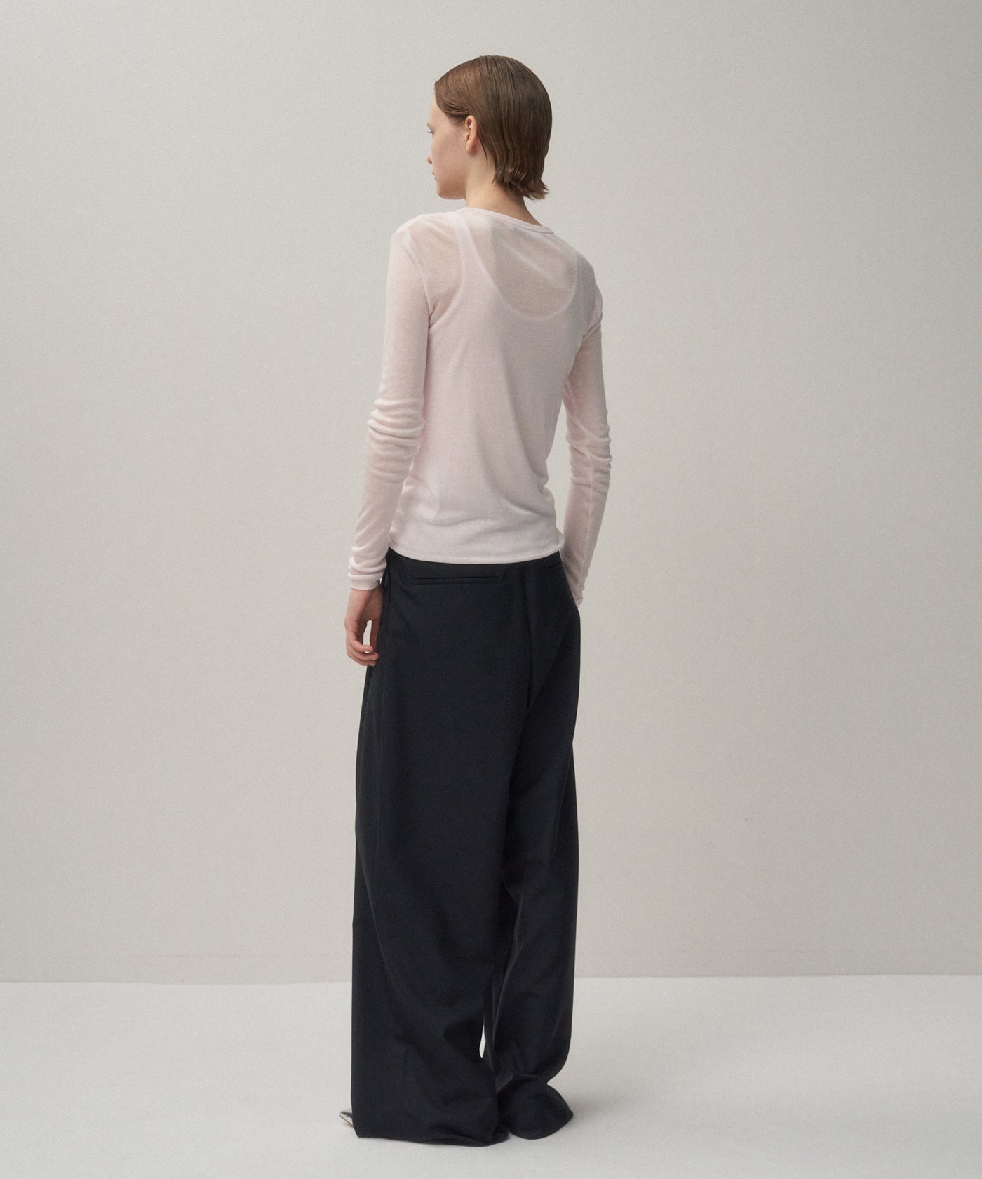 SILK BLENDED CIRCULAR RIB | CREW&TANK LAYERED – ATON | エイトン