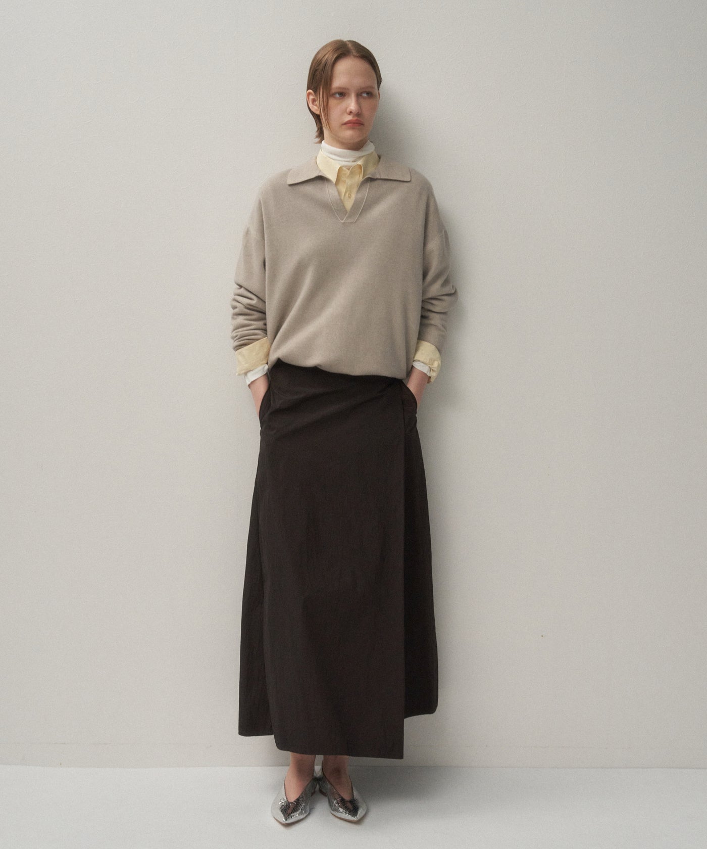 ATON スキッパーニット　25ss RAMIE CASHMERE SKIPPER POLO SWEATER | ATON(エイトン