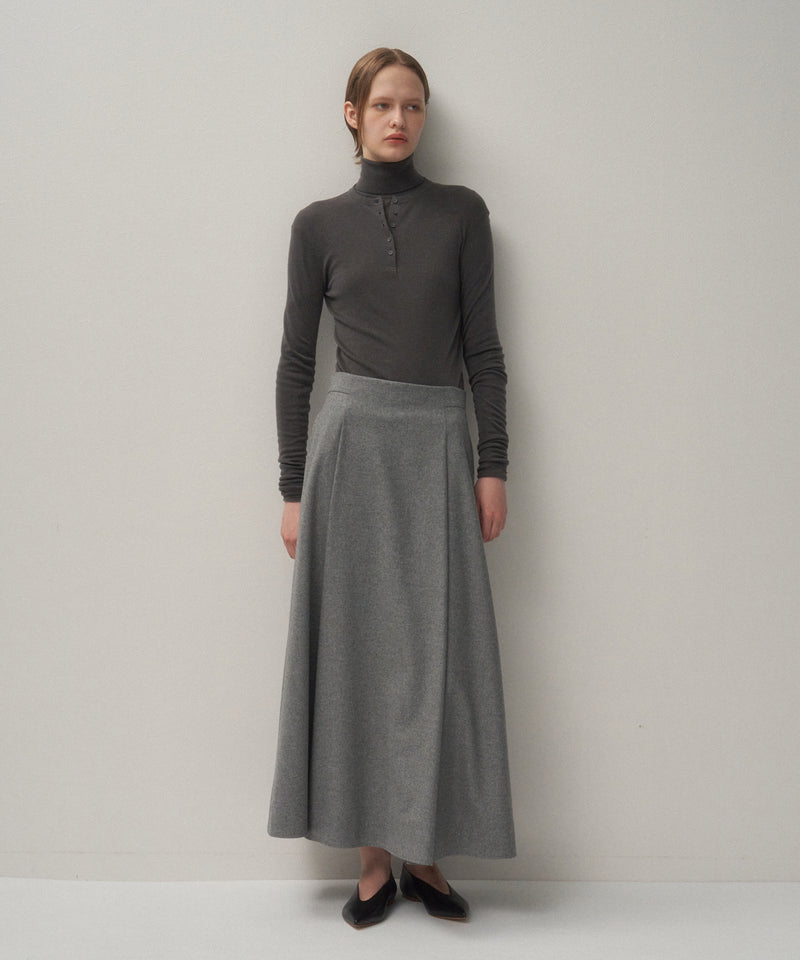 MERINO COLLEGE FLANNEL | FLARED SKIRT