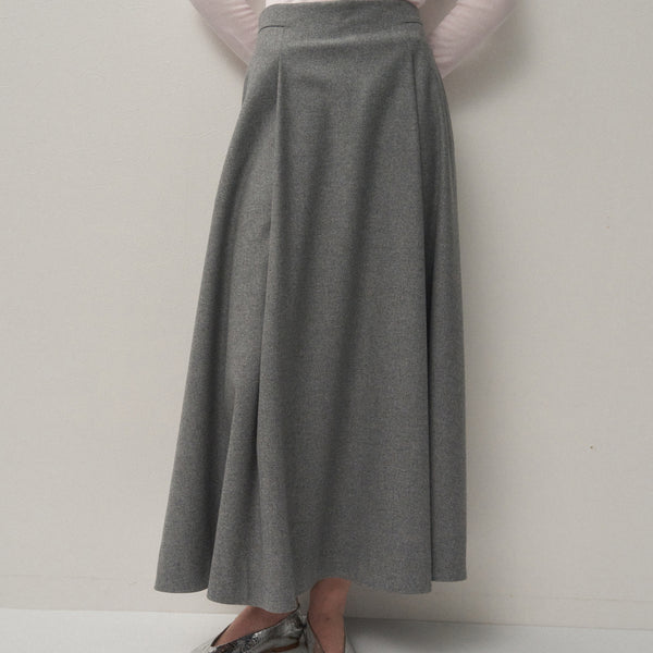 スカート Melange Flannel Skirt Melange Flannel Skirt - GREEN