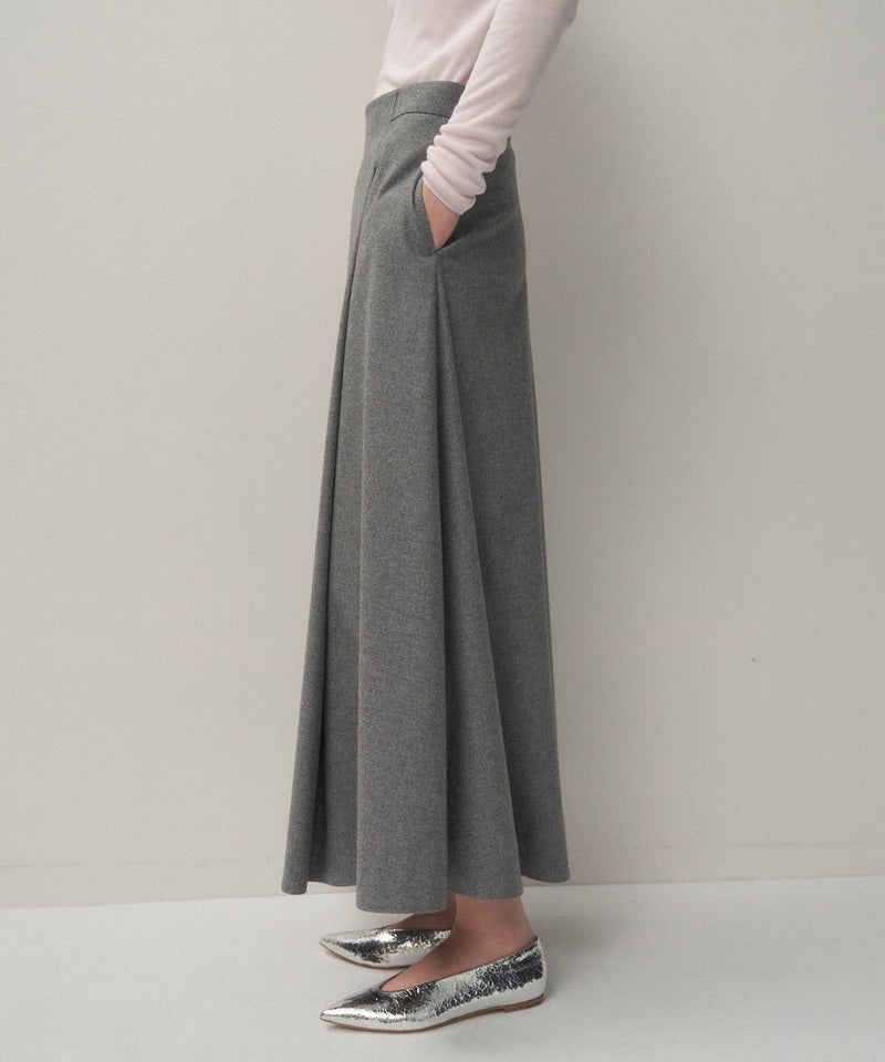 MERINO COLLEGE FLANNEL | FLARED SKIRT