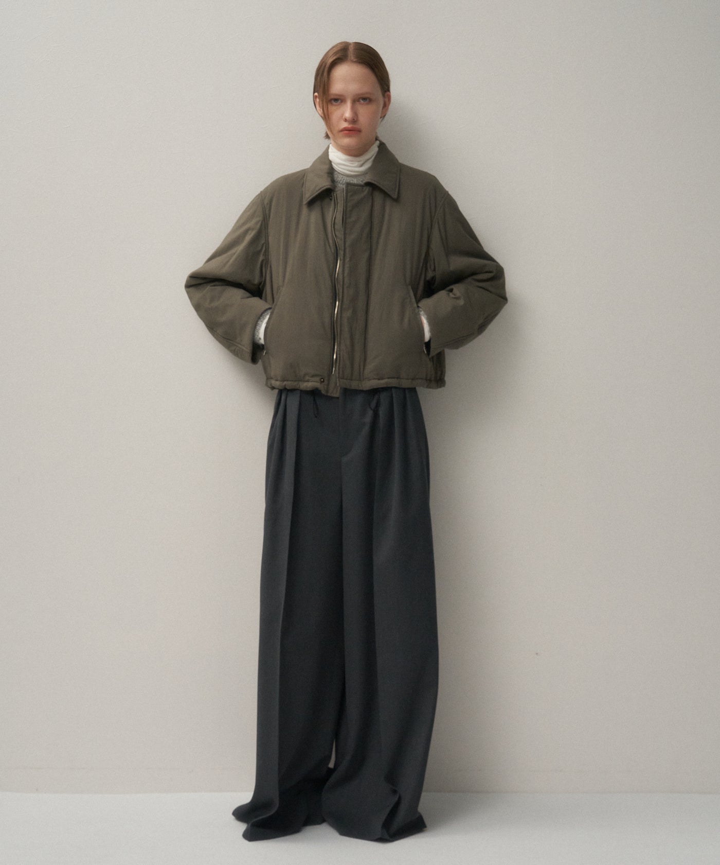 ATON パンツ COMPACT WOOL | 3TUCKED WIDE PANTS – ATON | エイトン
