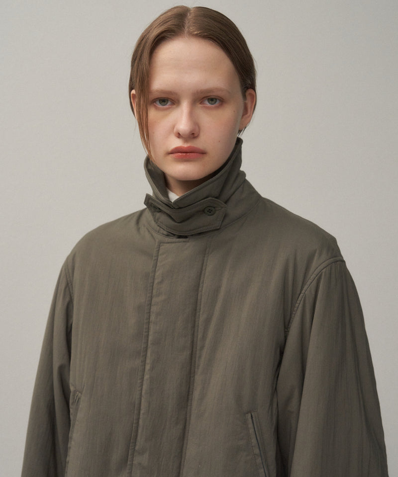 MAT AIRY NYLON | WOOL PADDED HARRINGTON JACKET